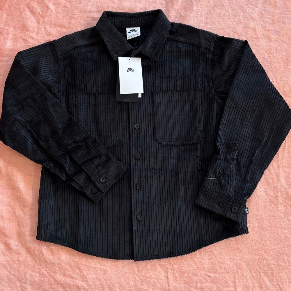 Nike Kids Black Corduroy Shirt